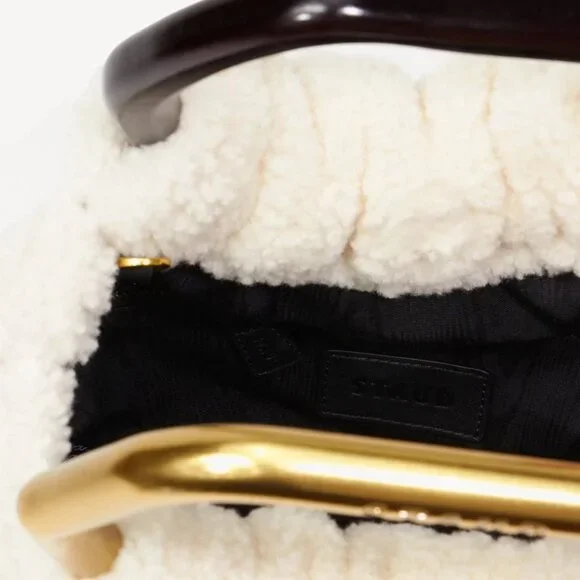 STAUD Camille Shearling Crossbody Bag - Picture 5 of 6